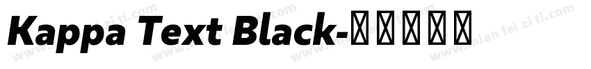Kappa Text Black字体转换